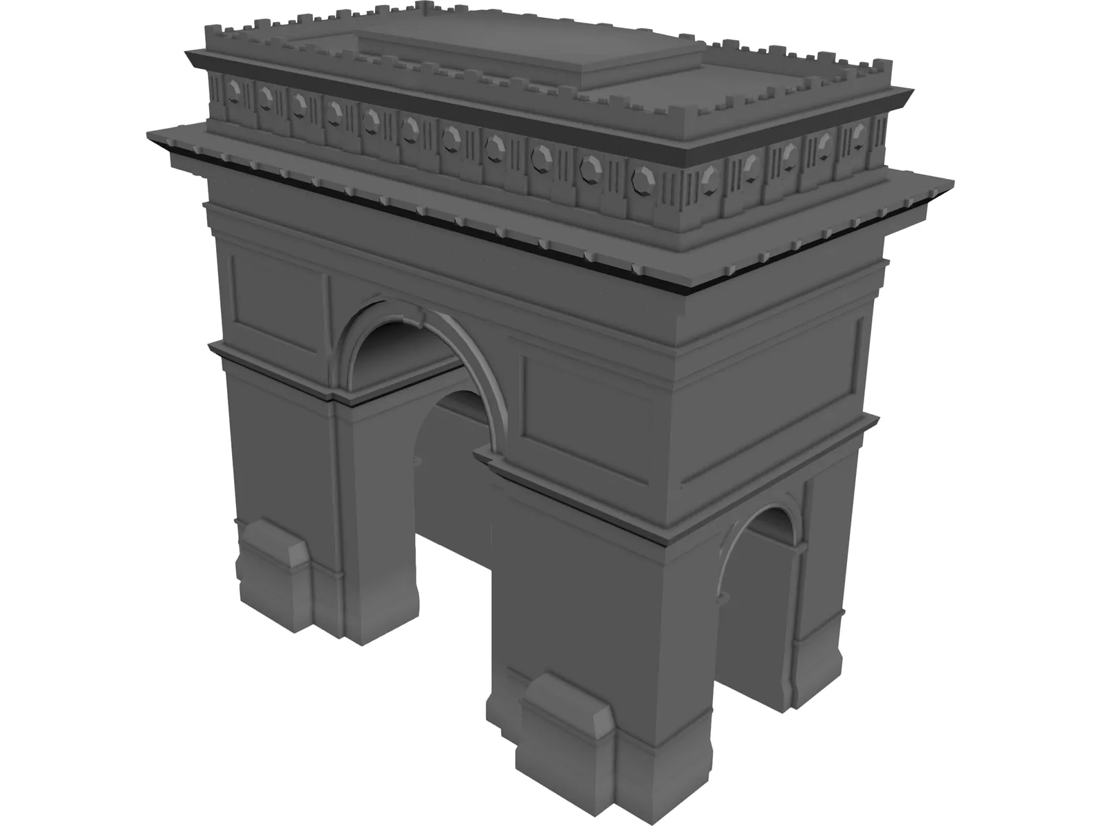 Arc of Triumf Paris 3D Model
