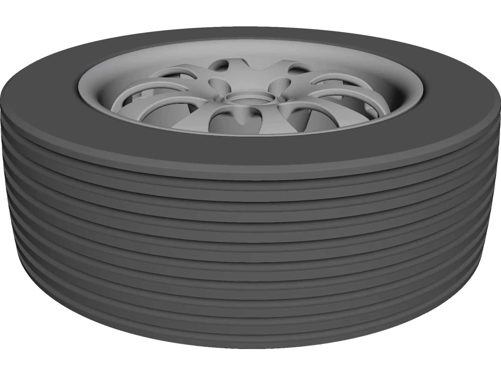 Tyre and Rim 3D Model