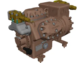Dorin SE326 Compressor CAD 3D Model