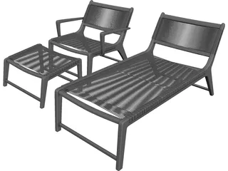 Oceans Lounge Chair 3D Model