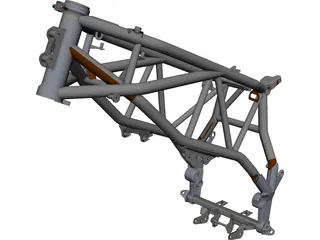 KTM 950 Rally LC8 Frame CAD 3D Model