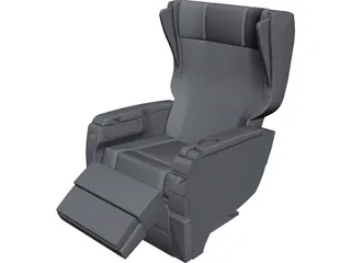 Airplane Business Class Chair CAD 3D Model