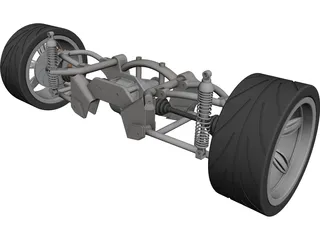 Rear Suspension CAD 3D Model