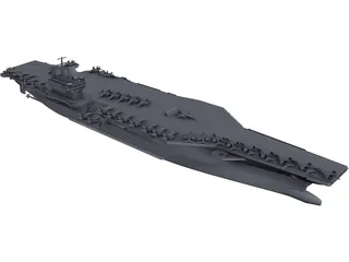 Aircraft Carrier CAD 3D Model