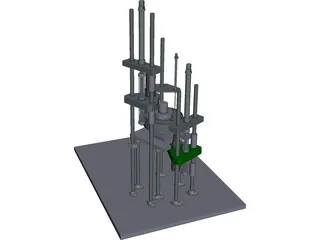 Terminal Tapping Machine CAD 3D Model