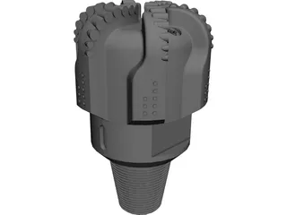 Tricone Drill Bit CAD 3D Model