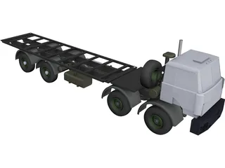 Volat MZKT 65272 8x8 Military Truck CAD 3D Model