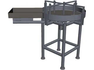 Rotary Table Feeder CAD 3D Model