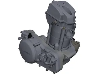 Honda CRF250R Engine CAD 3D Model
