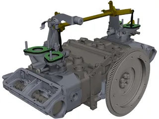 Alfa Romeo Boxer Engine CAD 3D Model