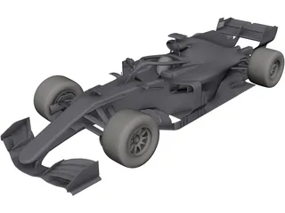 Mercedes Formula One CAD 3D Model