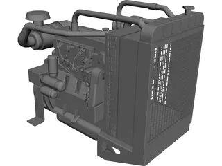 Diesel Motor CAD 3D Model