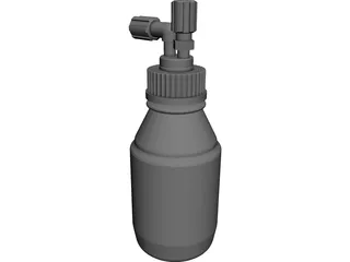 GL45 Media Bottle CAD 3D Model