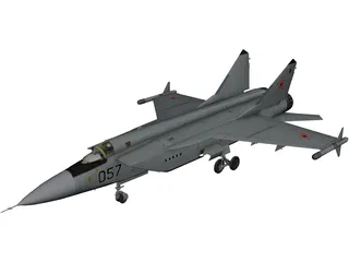 MiG-31A Foxhound 3D Model