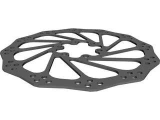 Mountain Bike Brake Rotor CAD 3D Model