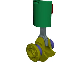 Piston Detailed CAD 3D Model