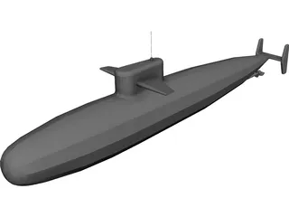 Submarine CAD 3D Model