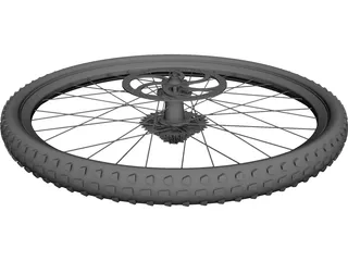 Wheel MTB Rear CAD 3D Model