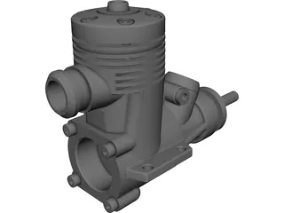 RC Engine Model 2cc CAD 3D Model