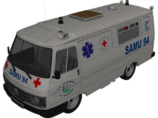 Ambulance Peugeot 3D Model