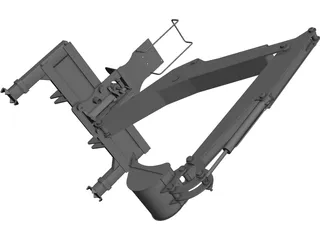 Back Hoe CAD 3D Model