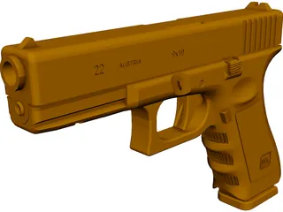 Glock 22 CAD 3D Model