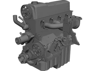 Engine Ford 2.3 CAD 3D Model