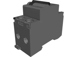 Merlin Gerin C40-2P 24341 CAD 3D Model