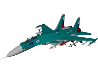 Sukhoi Su-33 Navy Flanker 3D Model