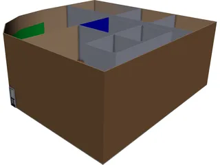 Modern House CAD 3D Model