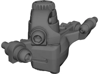 SRAM BB7 Mechanical Disk Brake Caliper CAD 3D Model