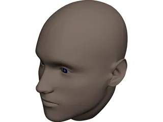 Human Head CAD 3D Model