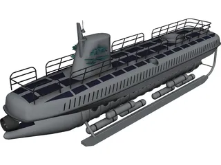 Atlantis Tour Submarine 3D Model