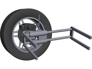 Sliding Pillar Suspension 3D Model
