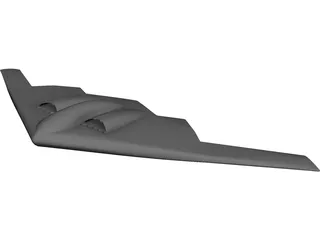 B2 Stealth Bomber CAD 3D Model