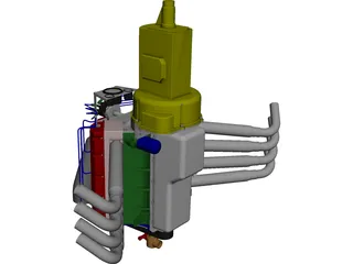 Dragster Engine CAD 3D Model