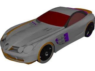 Mercedes-Benz McLaren SLR CAD 3D Model
