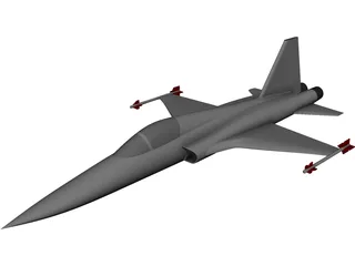 Northrop F-5 Tiger CAD 3D Model