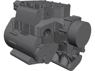 Suzuki GSXR600-RR Engine CAD 3D Model