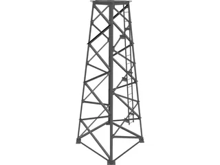 Tower Structure CAD 3D Model