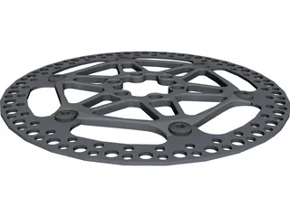 Floating Rotor Disc Brake CAD 3D Model