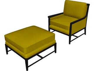 Henredon Clarice Chair CAD 3D Model