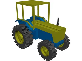 Toy Tractor CAD 3D Model