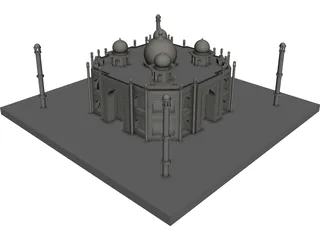 Taj Mahal CAD 3D Model