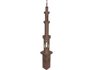 Islamic Minaret CAD 3D Model