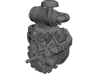 Kohler V Twin Engine 25hp CAD 3D Model