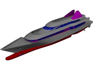 Yacht 62 CAD 3D Model