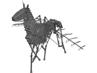 Mechanical Horse CAD 3D Model