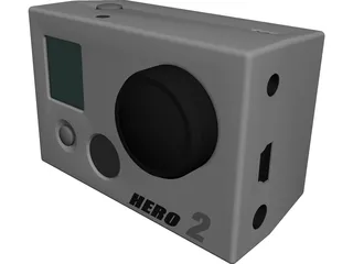 GoPro HD Hero 2 CAD 3D Model