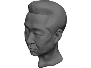 Old Chinaman Head 3D Model